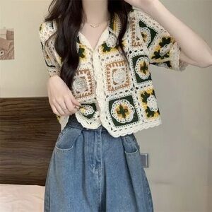 Rebellion Crochet Patchwork Blouse